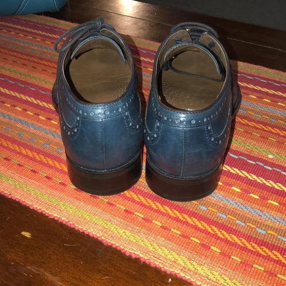 Johnston & Murphy Navy Blue Wingtips Size: 9M - Picture 3 of 5